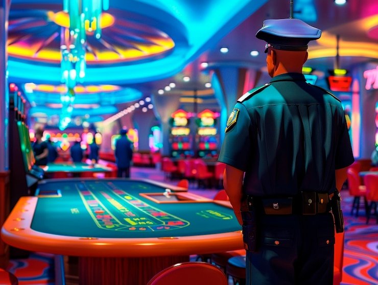 Live blackjack table with dealer and betting interface